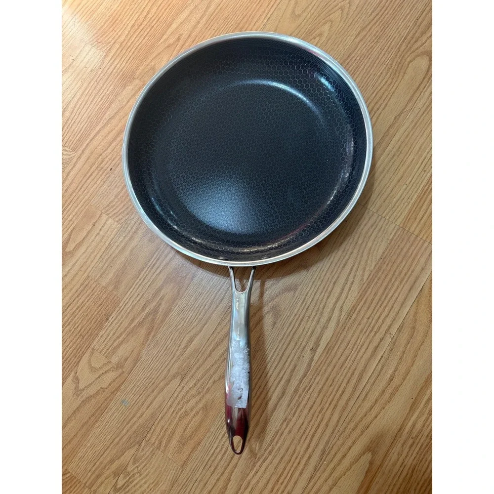 HexClad 12 Inch Hybrid Stainless Steel Nonstick Frying Pan Skillet Induction